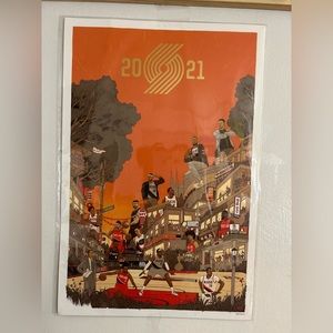 Portland Trailblazers LIMITED EDITION Poster By LEO #359/3000 sz 12x18”